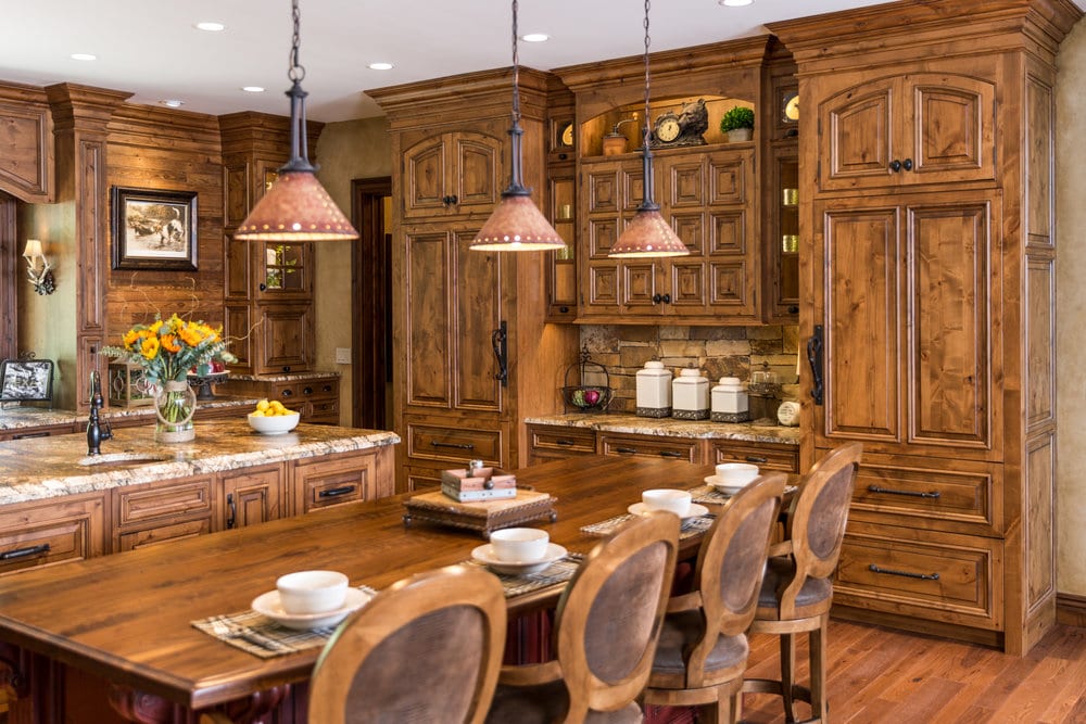 Wooden kitchen interior photo